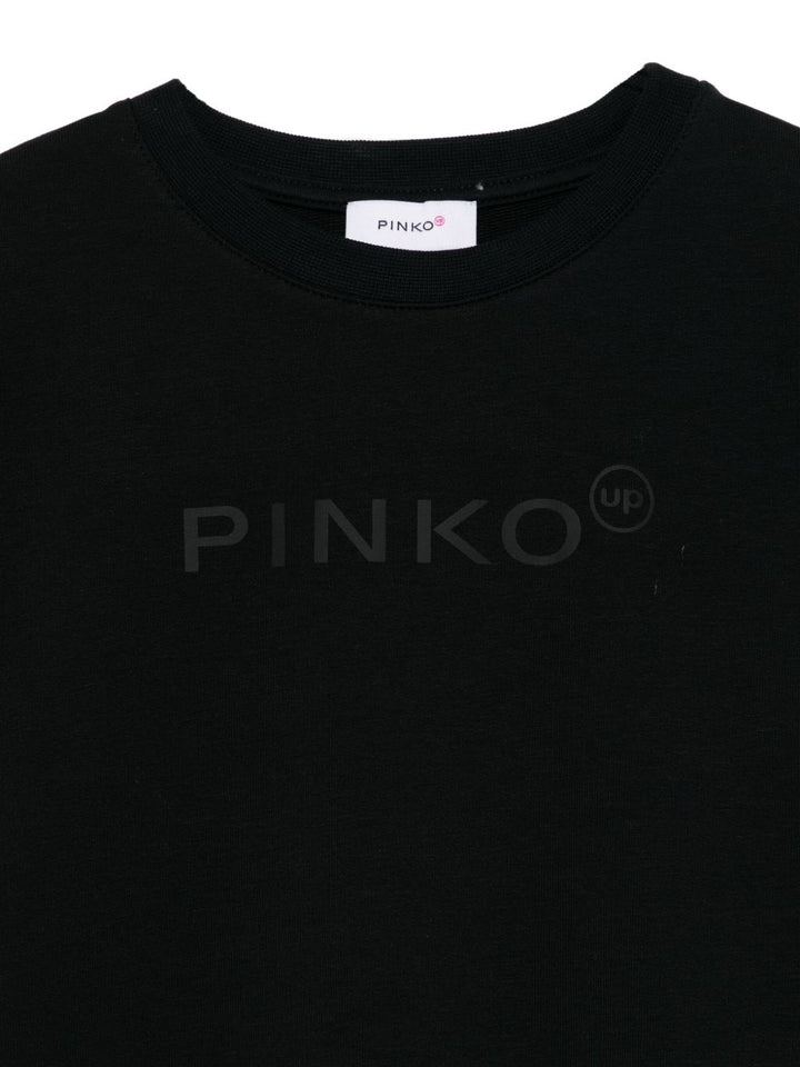 Felpa nera per bambina KFFE008CFE011 N000 Pinko Kids 