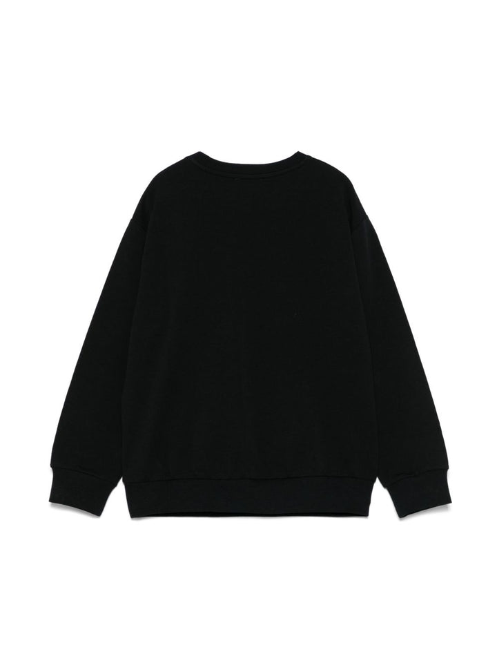 Felpa nera per bambina KFFE008CFE011 N000 Pinko Kids 