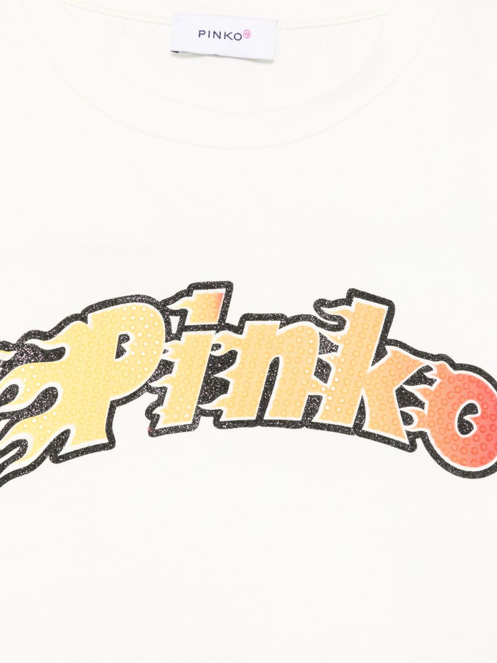 T-shirt bianca per bambina KFTS001CJE010 B007 Pinko Kids 