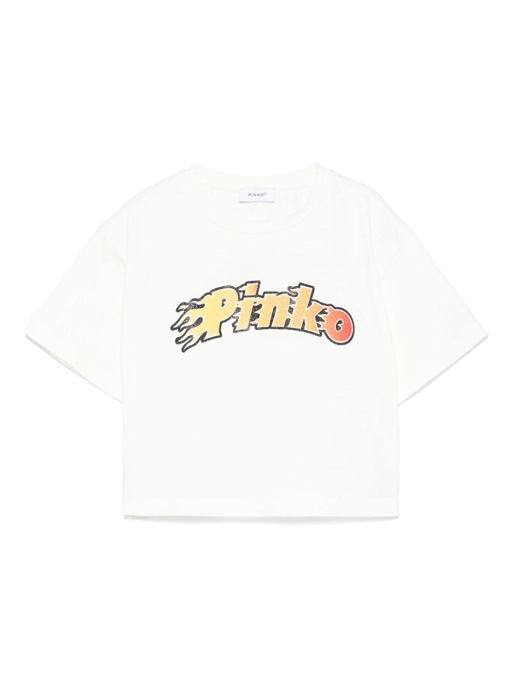 T-shirt bianca per bambina KFTS001CJE010 B007 Pinko Kids 