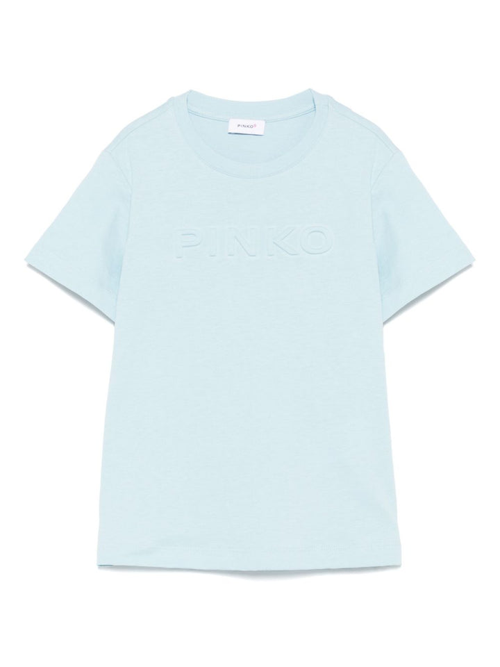 T-shirt celeste per bambina KFTS002CJF026 9023 Pinko Kids 