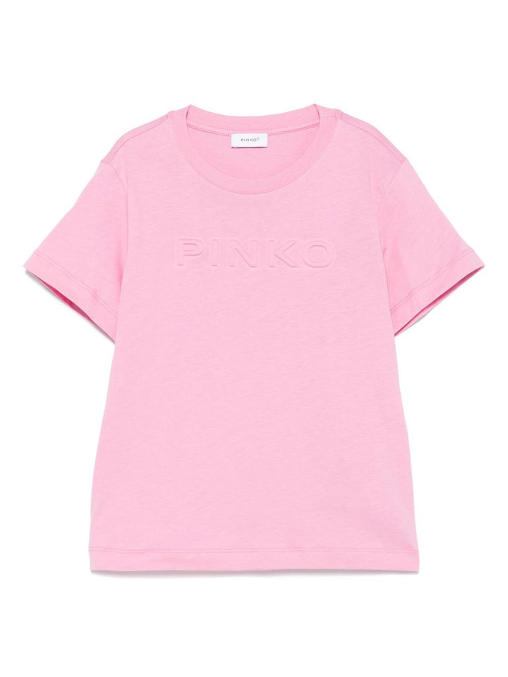 T-shirt fucsia rosa per bambina KFTS002CJF026 C038 Pinko Kids 
