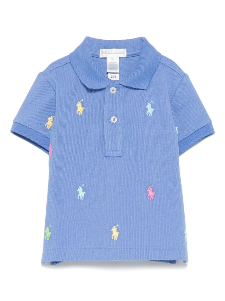 Polo azzurra per neonato 320882605 006 Ralph Lauren Kids 