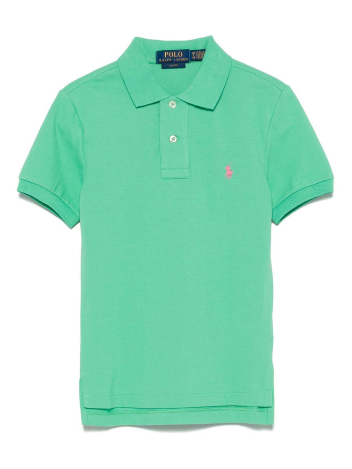 Polo verde brillante per bambino 323708857 191 Ralph Lauren Kids 