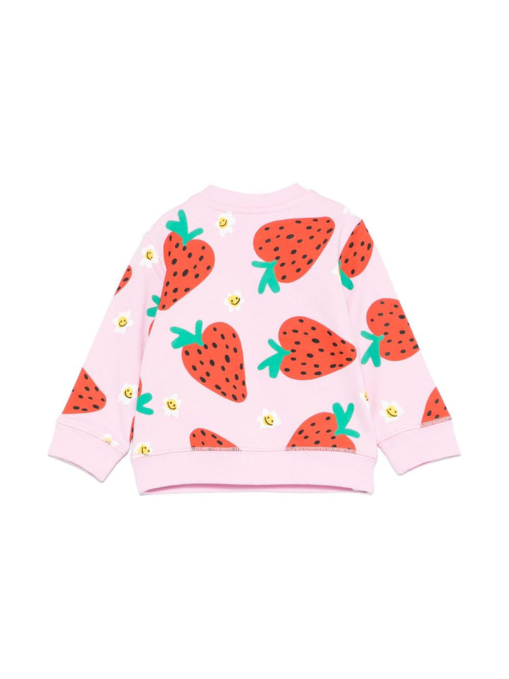 Felpa rosa con stampa per neonata TW4060Z2727 51CMC Stella McCartney Kids 