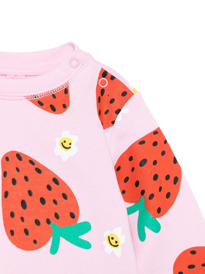 Felpa rosa con stampa per neonata TW4060Z2727 51CMC Stella McCartney Kids 