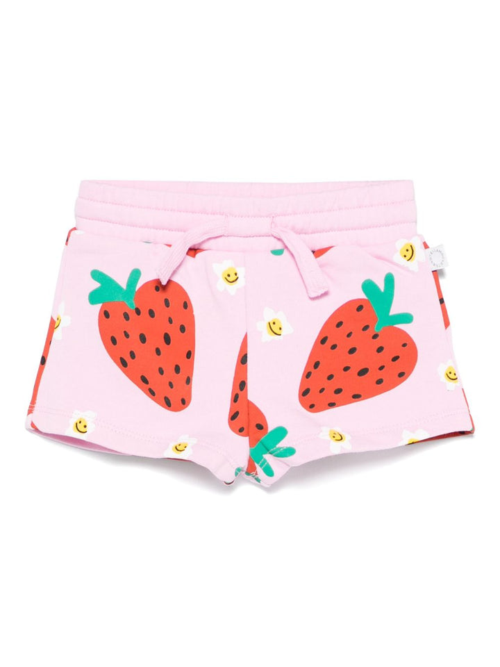 Bermuda rosa con stampa per neonata TW6079Z2727 51CMC Stella McCartney Kids 