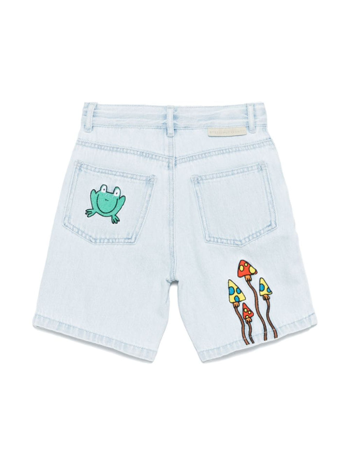 Bermuda jeans azzurra per bambino TW6P29Z0746 601 Stella McCartney Kids 