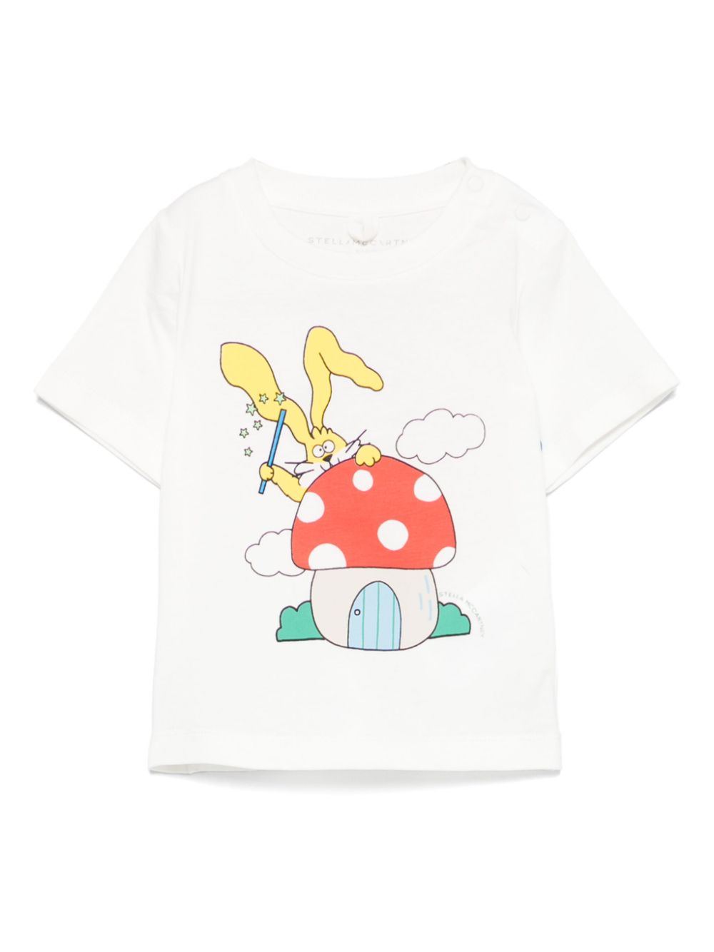 T-shirt bianca con stampa per neonato TW8641Z0434 101 Stella McCartney Kids 