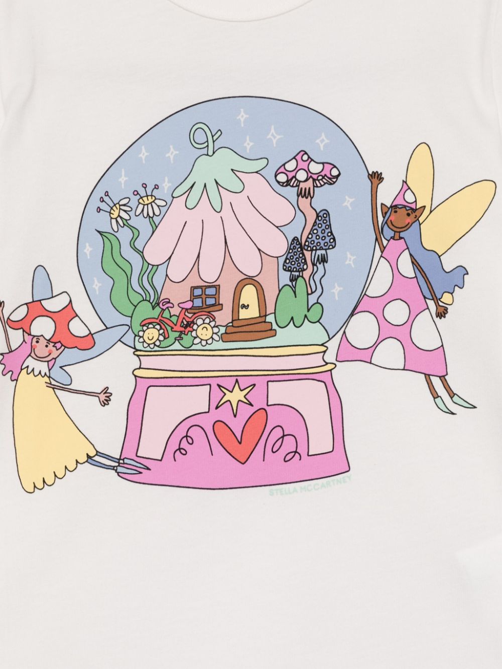 T-shirt bianco con stampa per bambina TW8A11Z0434 101 Stella McCartney Kids 