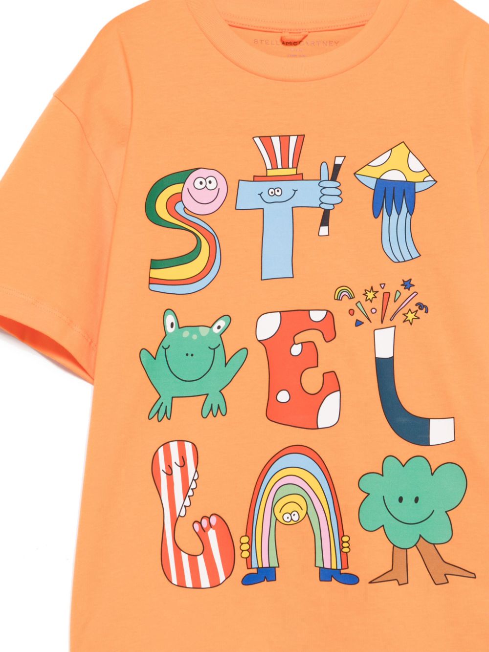 T-shirt arancione per bambino TW8Q01Z0434 442 Stella McCartney Kids 