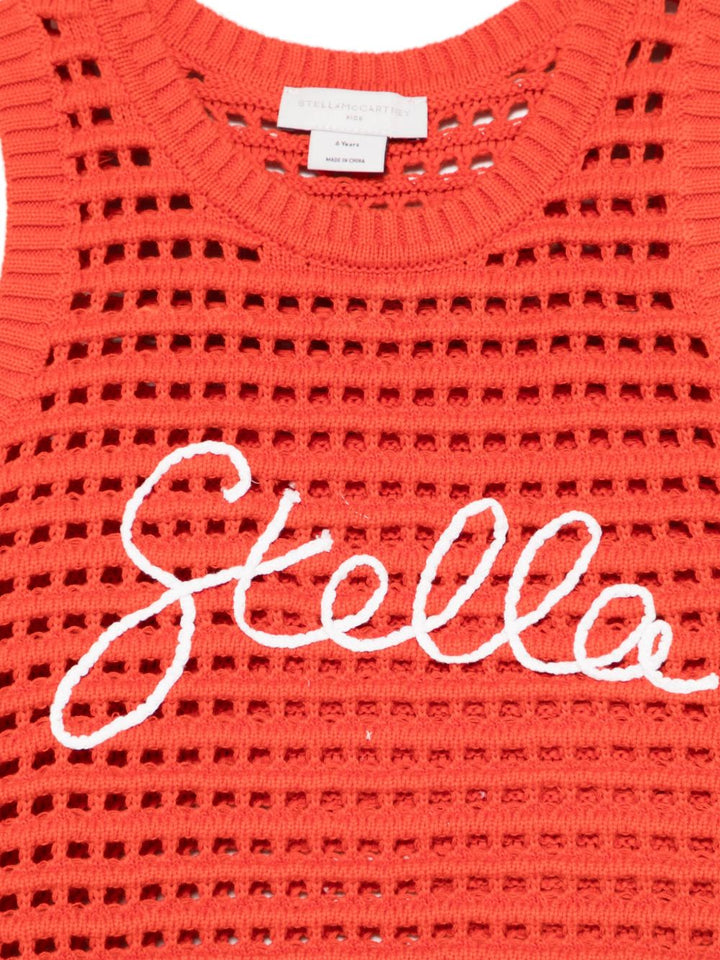 T-shirt terracotta per bambina TW9A42Z1876 421 Stella McCartney Kids 