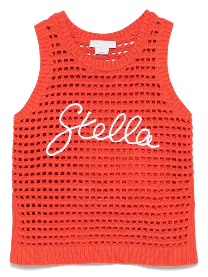 T-shirt terracotta per bambina TW9A42Z1876 421 Stella McCartney Kids 