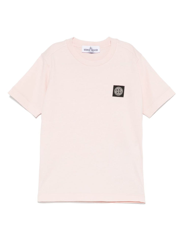 T-shirt rosa antico per bambino 62100002S0047 V0082 Stone Island Kids 
