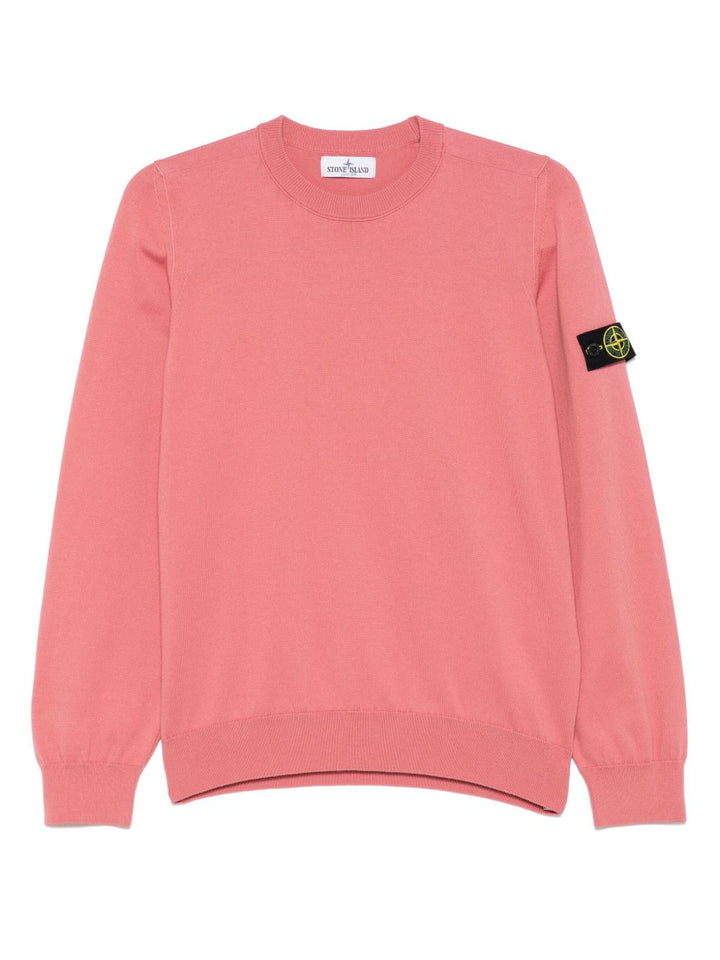 Maglione rosa pesca per bambino 65100001S00B2 V0089 Stone Island Kids 