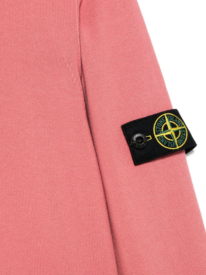 Maglione rosa pesca per bambino 65100001S00B2 V0089 Stone Island Kids 