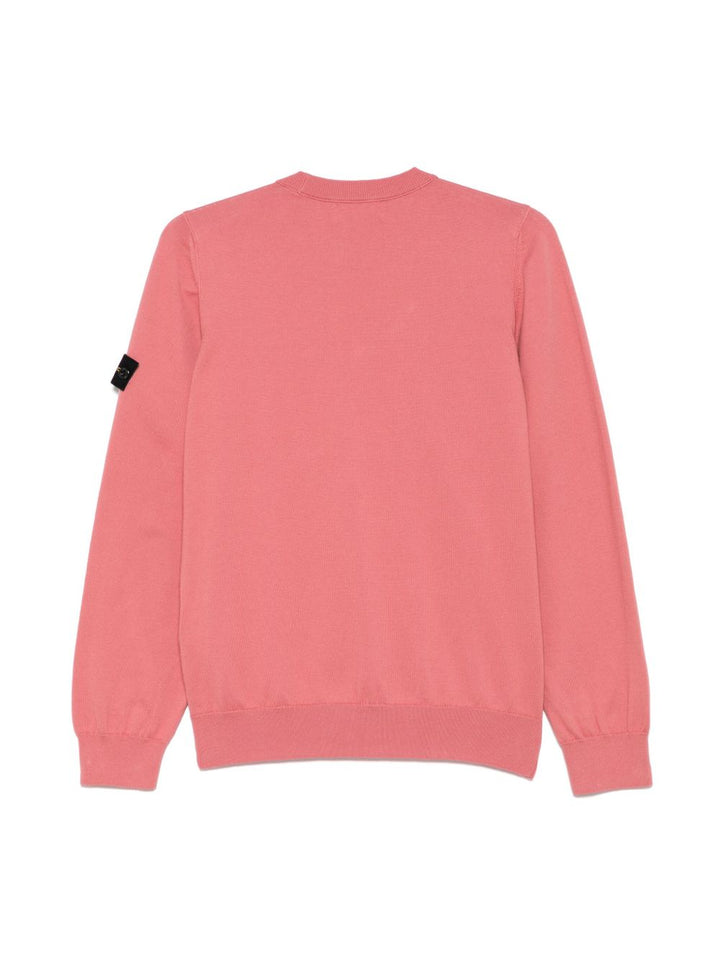 Maglione rosa pesca per bambino 65100001S00B2 V0089 Stone Island Kids 
