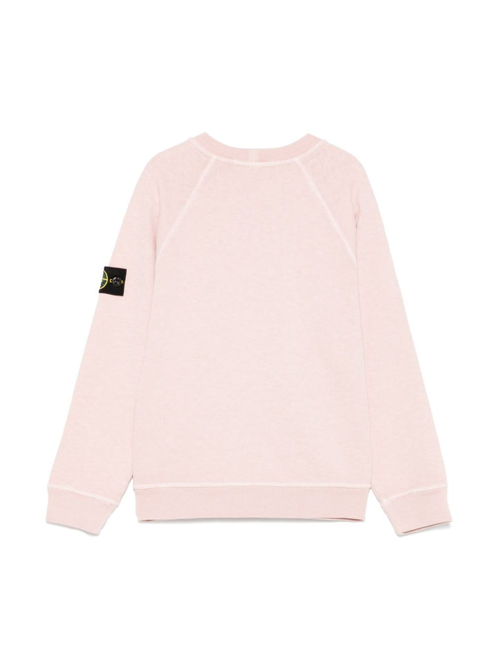 Felpa rosa chiaro per bambino 66100001S0060 V0182 Stone Island Kids 