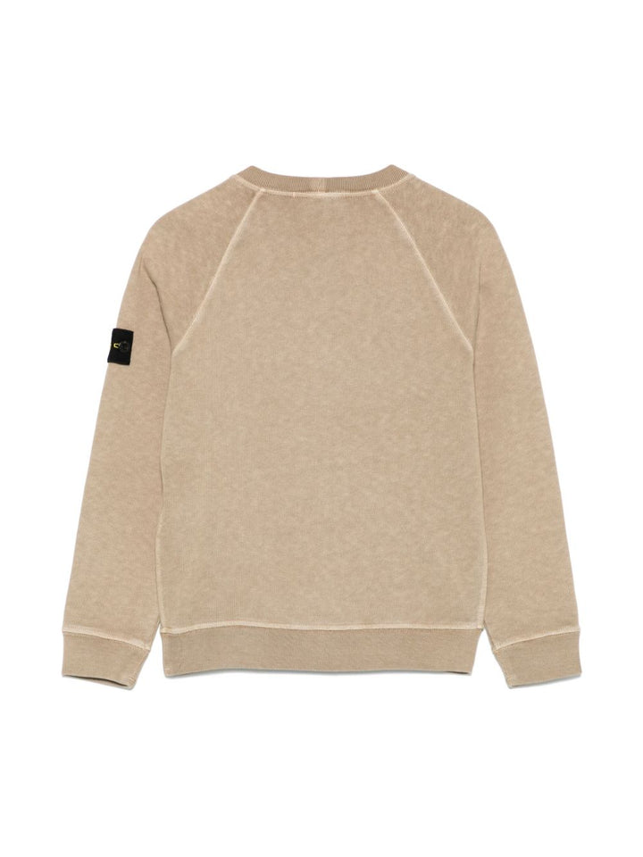 Felpa beige per bambino 66100001S0060 V019A Stone Island Kids 