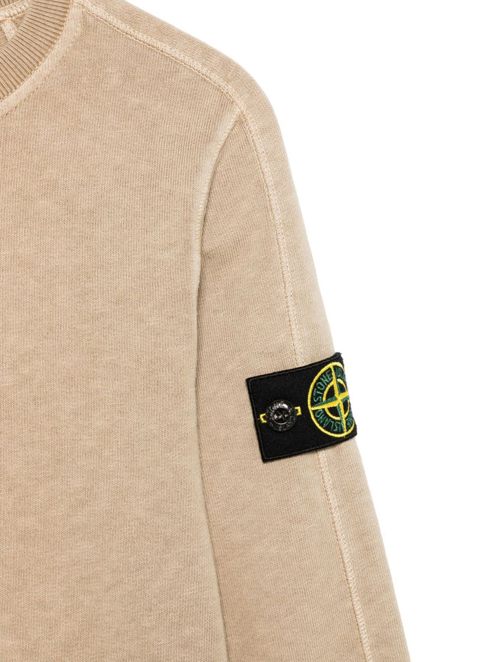 Felpa beige per bambino 66100001S0060 V019A Stone Island Kids 