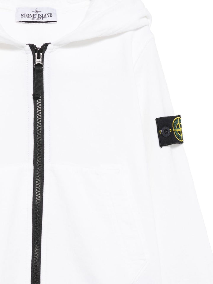 Felpa bianca per bambino 66100010S0040 V0001 Stone Island Kids 