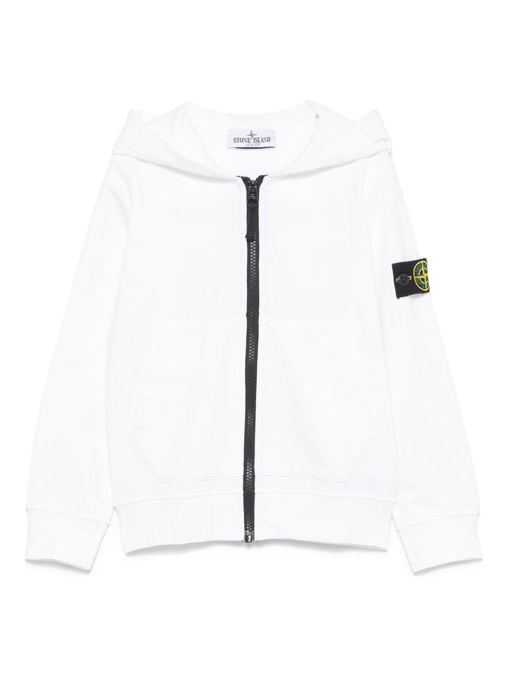 Felpa bianca per bambino 66100010S0040 V0001 Stone Island Kids 