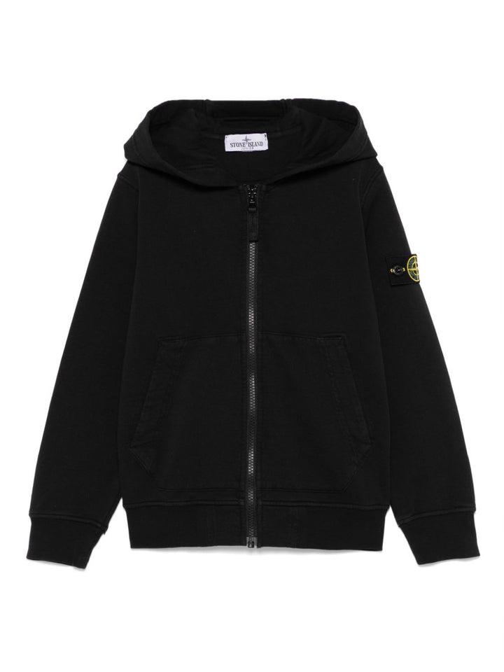 Felpa nera per bambino 66100010S0040 V0029 Stone Island Kids 