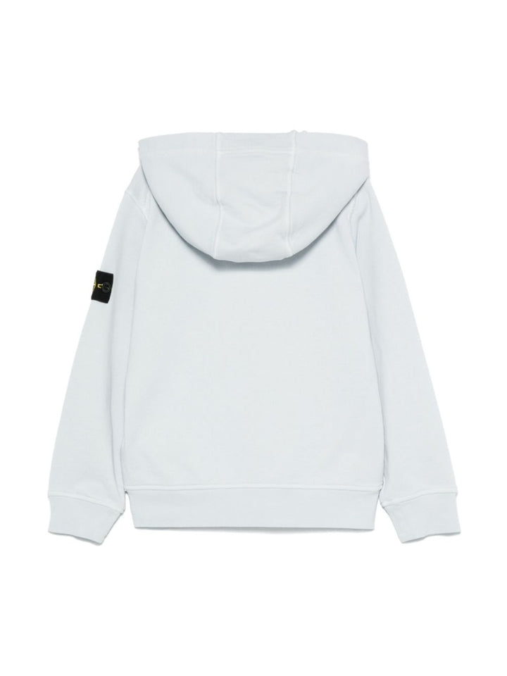 Felpa azzurra per bambino 66100010S0040 V0041 Stone Island Kids 