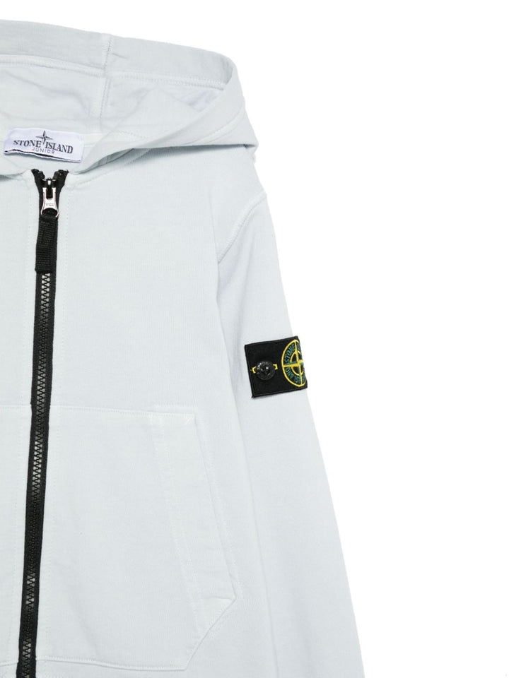 Felpa azzurra per bambino 66100010S0040 V0041 Stone Island Kids 