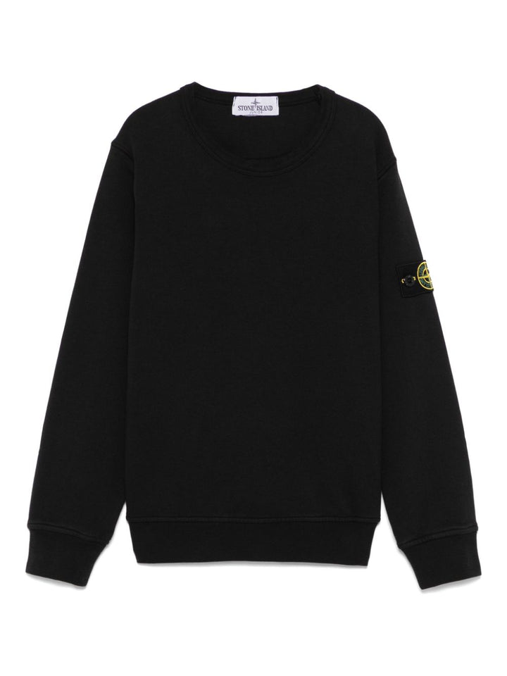 Felpa nera per bambino 66100011S0040 V0029 Stone Island Kids 