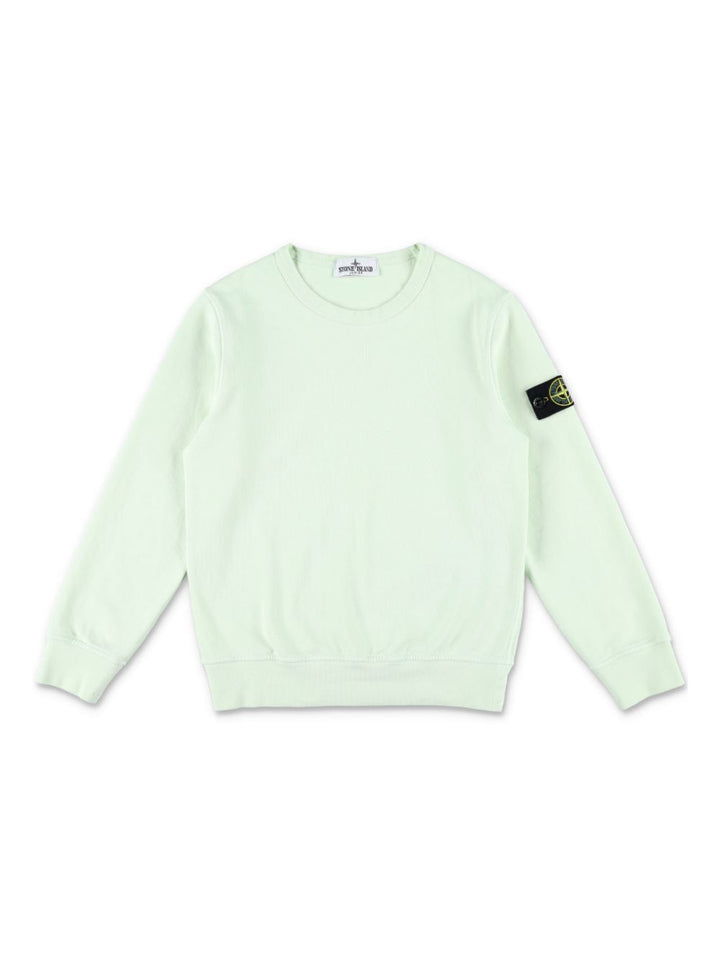 Felpa verde menta per bambino 66100011S0040 V005C Stone Island Kids 