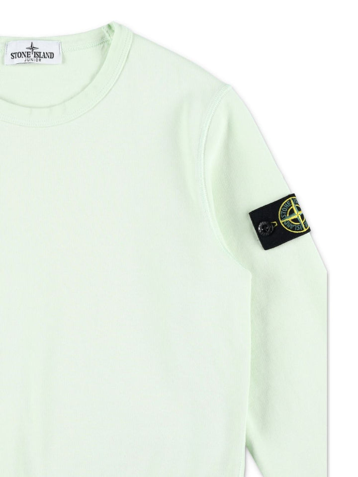Felpa verde menta per bambino 66100011S0040 V005C Stone Island Kids 