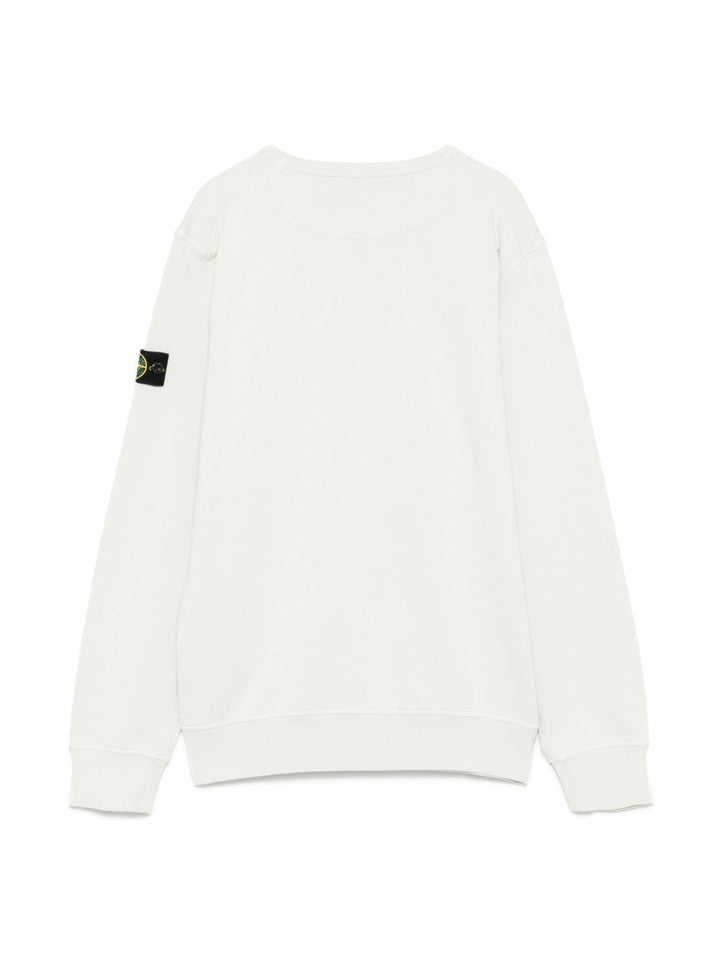 Felpa bianca per bambino 66100011S0040 V006A Stone Island Kids 