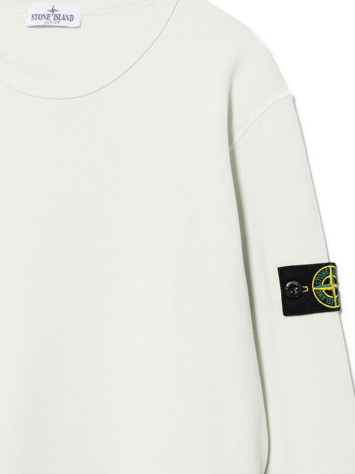 Felpa bianca per bambino 66100011S0040 V006A Stone Island Kids 