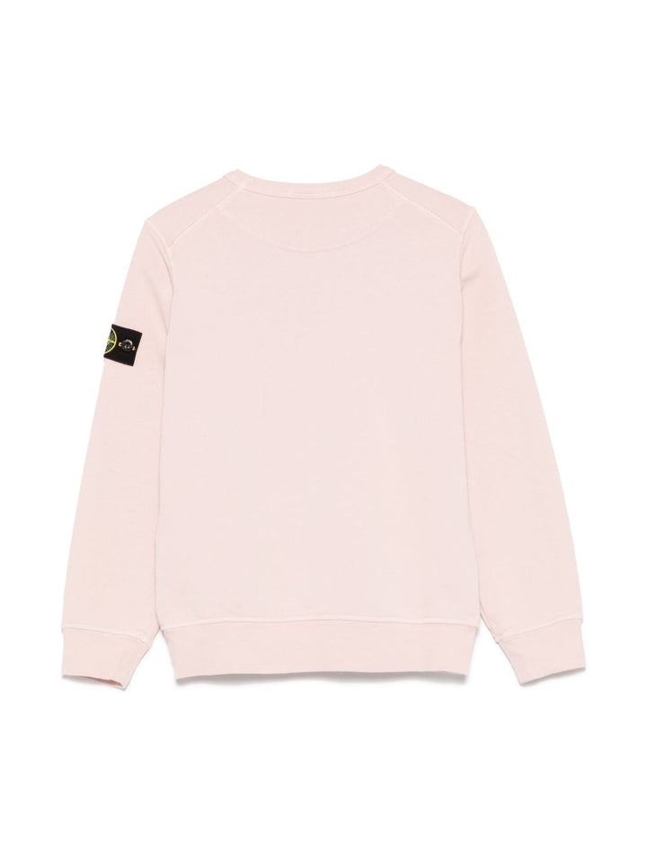 Felpa rosa chiaro per bambino 66100011S0040 V0082 Stone Island Kids 