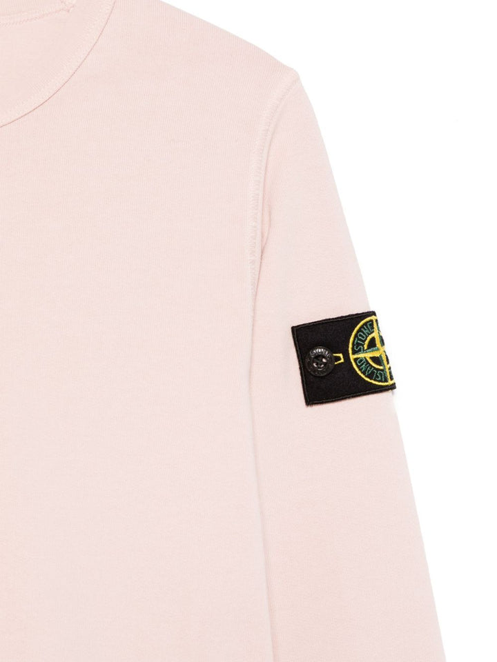 Felpa rosa chiaro per bambino 66100011S0040 V0082 Stone Island Kids 