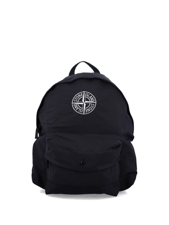 Zaino nero per bambino 69200002S0064 V0029 Stone Island Kids 