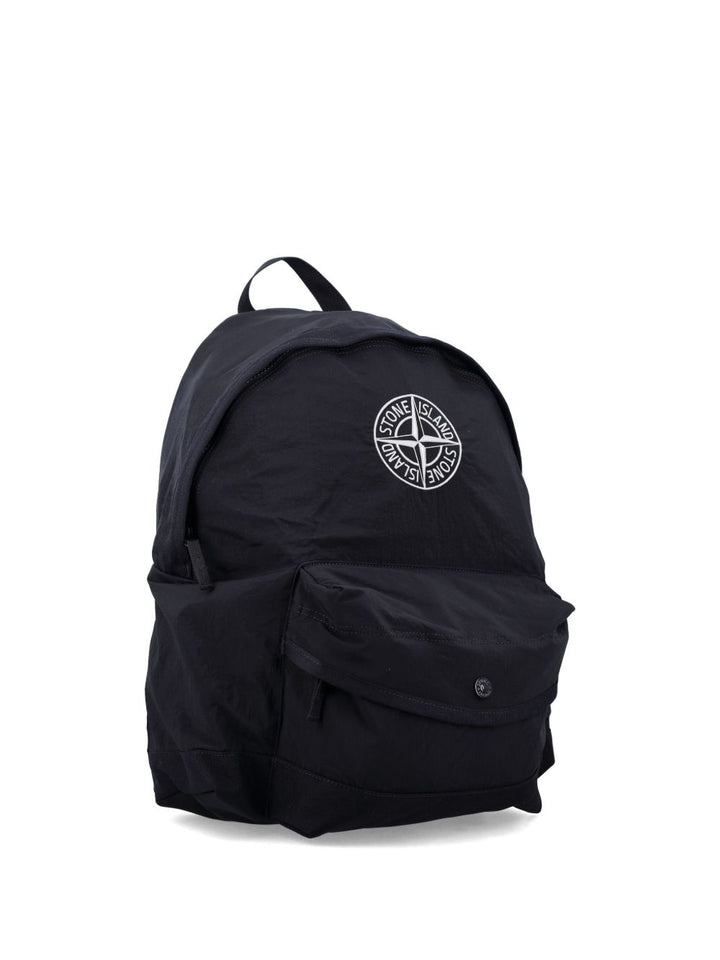 Zaino nero per bambino 69200002S0064 V0029 Stone Island Kids 
