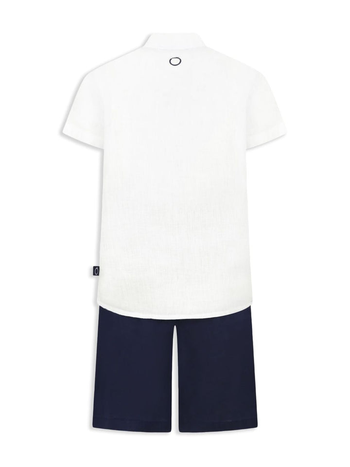 Completo bianco/azzurro per bambino TBP25013CL WHI Trussardi Kids 