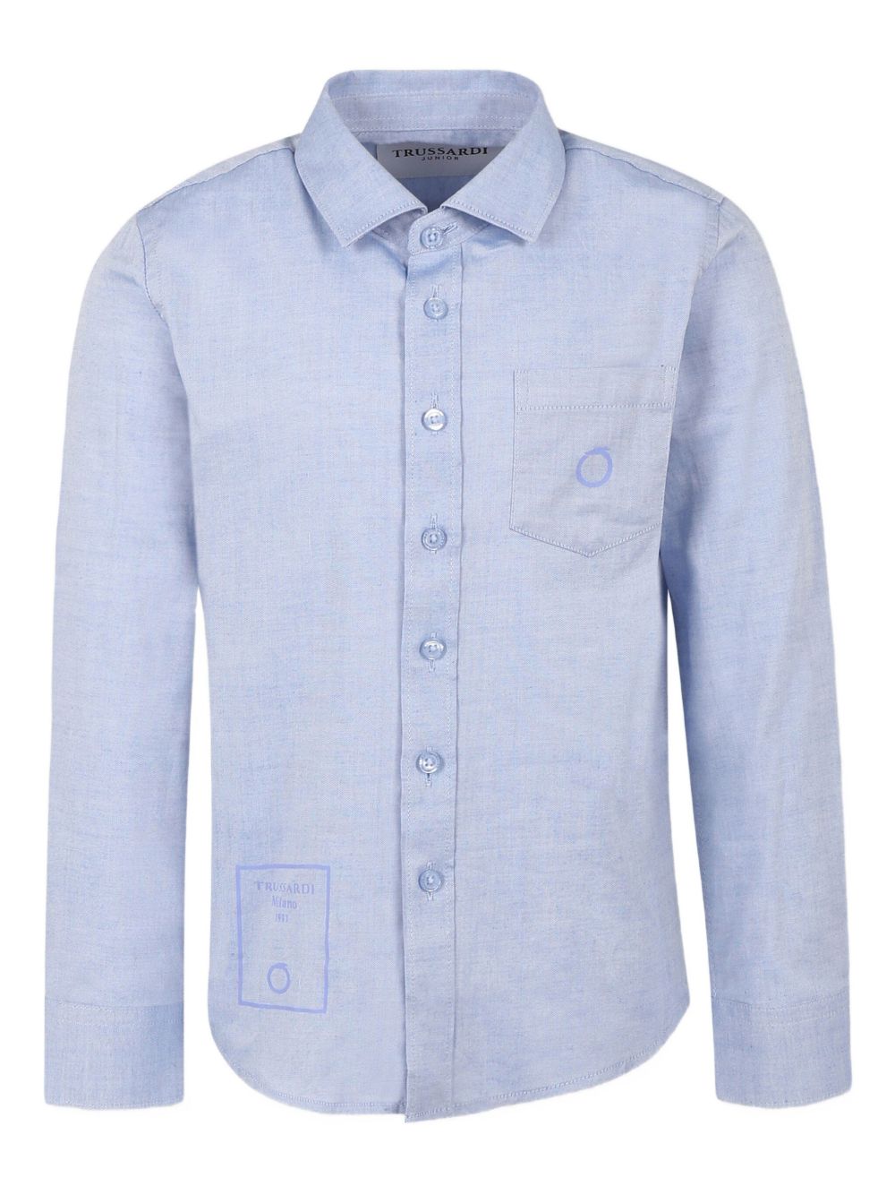 Camicia blu indaco per bambino TBP25018CA AZUDU Trussardi Kids 