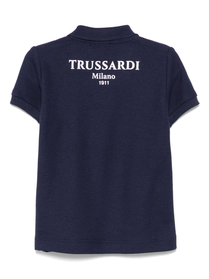 Polo blu navy per neonato TIP25014PO BLUNAV Trussardi Kids 