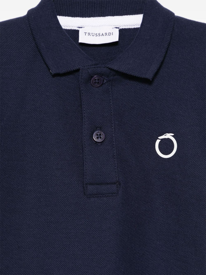 Polo blu navy per neonato TIP25014PO BLUNAV Trussardi Kids 