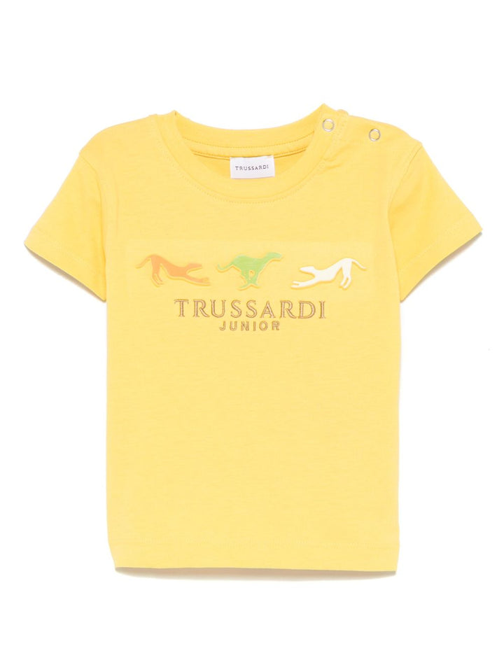 T-shirt giallo girasole per neonato TIP25020TS GOLCRE Trussardi Kids 