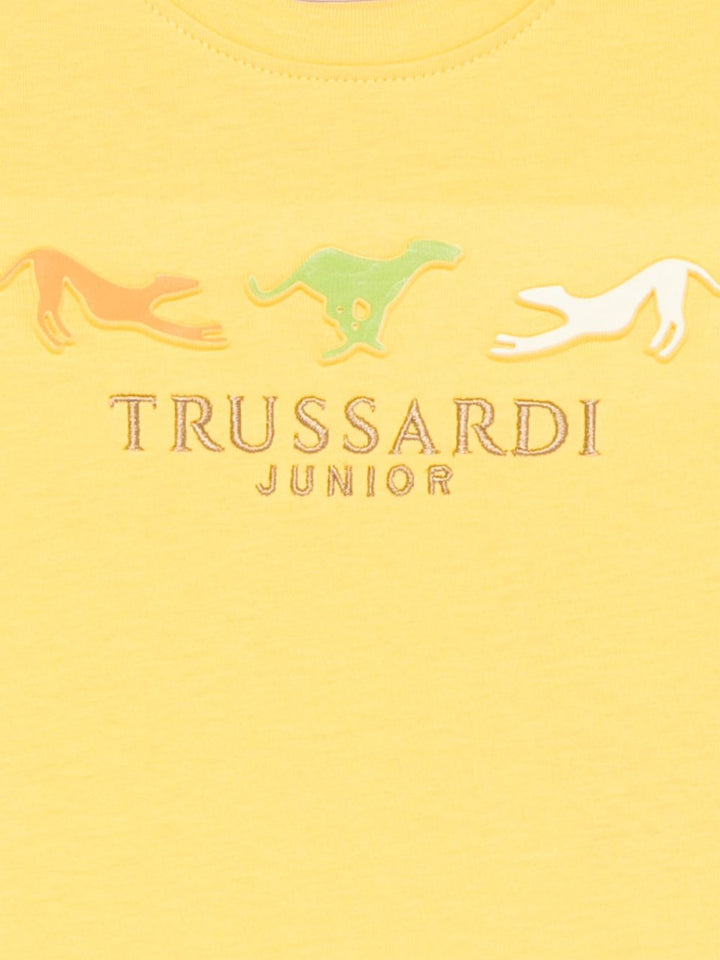 T-shirt giallo girasole per neonato TIP25020TS GOLCRE Trussardi Kids 