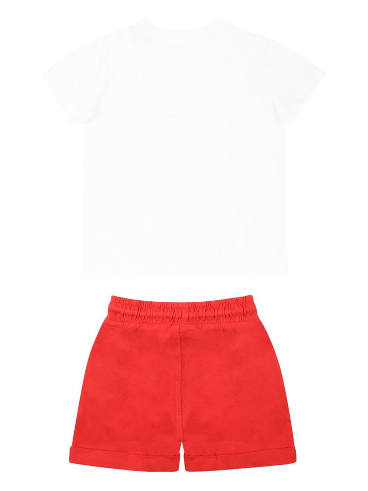 Completo bianco/rosso per neonato TIP25057CJ WHI Trussardi Kids 