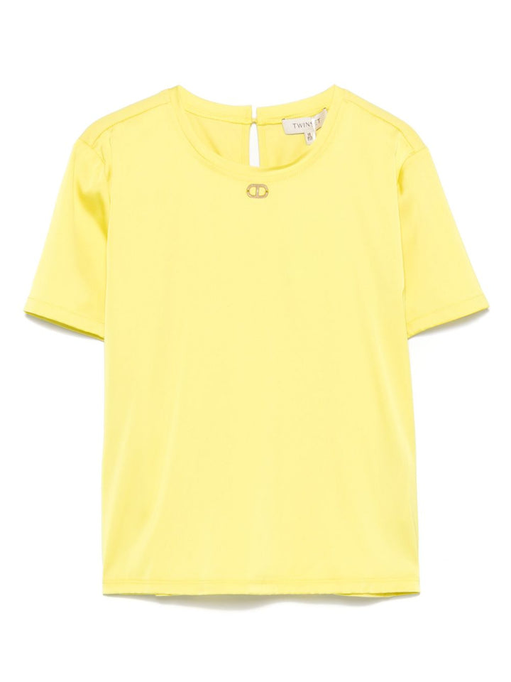 T-shirt giallo canarino per bambina 251GJ2453 12124 Twin Set 