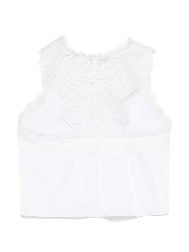 T-shirt bianca per bambina 251GJ2454 00808 Twin Set 