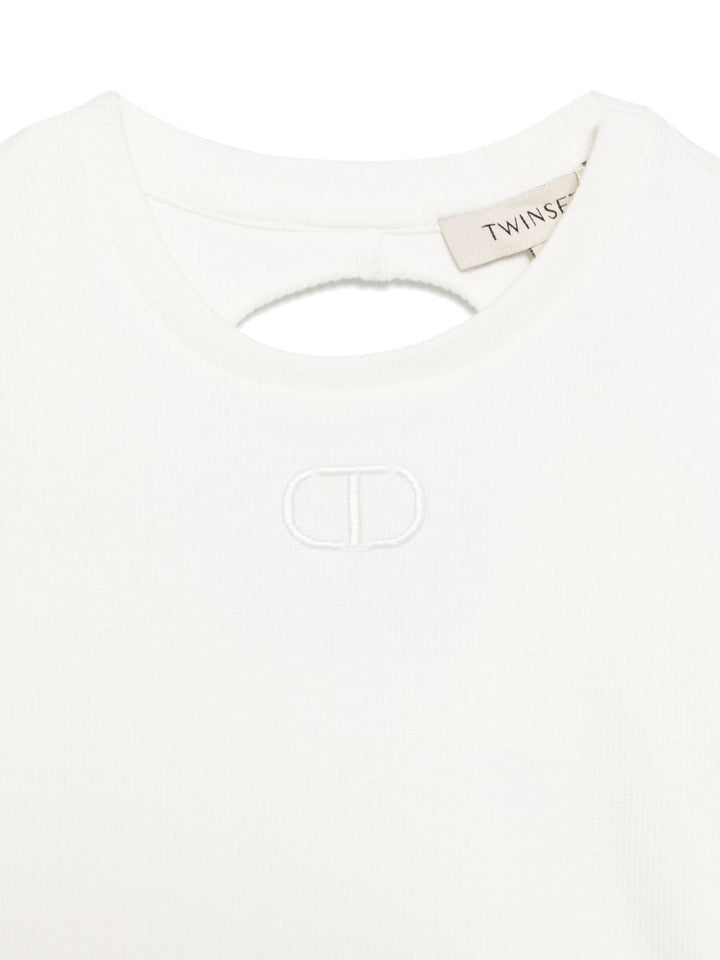 T-shirt bianco per bambina 251GJ2571 00808 Twin Set 