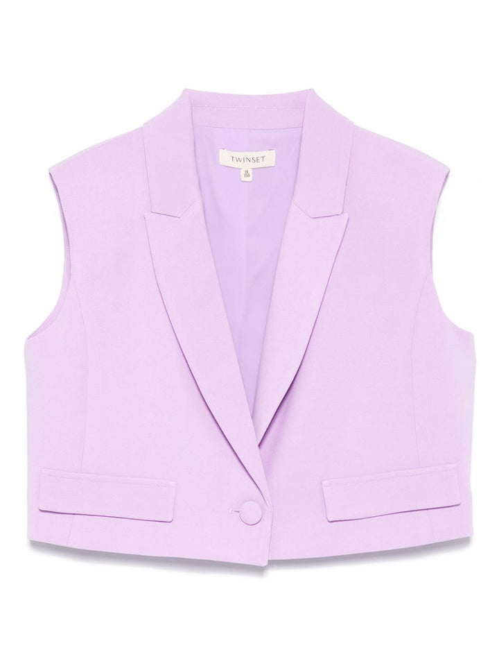 Gilet viola per bambina 251GJ2QN6 11862 Twin Set 