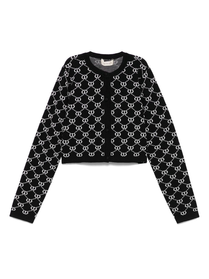 Cardigan nero per bambina 251GJ3QX0 02851 Twin Set 